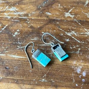 Vintage turquoise pendant earrings